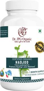 Dr. JPG Organic Hadjod Capsules for Fracture Healing|INDIA Organic certified|500 mgX60 Veg. Cap.