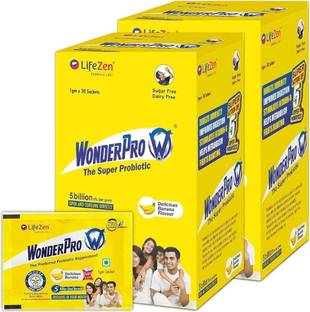 Wonderpro Probiotic Supplement-Good for Digestion and Bloating - 30 Sachets (Pack of 2)