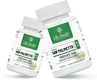 Life Aveda Saw Palmetto Extract Capsule For Hair Growth, Prostate Health, UTI (Pack of3)