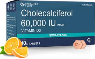 CARBAMIDE FORTE Vitamin D3 60000 IU - Chewable Cholecalciferol Vitamin D3 60k Tablets
