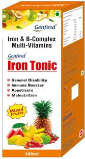 GENFORD Iron Tonic with B-Complex & Multivitamins