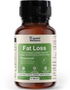Ambic Wellness Fat Loss with Garcinia Cambogia I Fat Burner Tablet Clinically Proven PhaseoLean