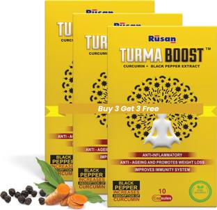 Rusan Turma Boost Curcumin and Black Pepper Immunity Booster | Promote Weight Loss |