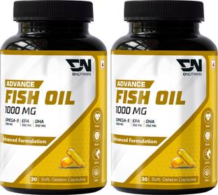 DNUTRIXN Advance Omega 3 Fish Oil -1000mg |EPA 550mg |DHA 350mg|Healthy Brain, Heart &Eye