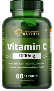 THE SUNSHINE NATURAL Vitamin C Capsules 1000 Mg with Amla Extract for Face, Skin & Hair