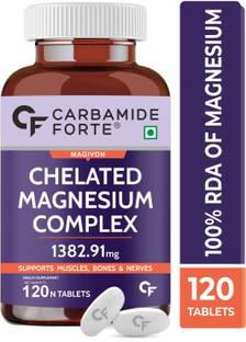 CARBAMIDE FORTE Magnesium Supplement, Chelated Magnesium Glycinate Complex 1382.91mg Tablets