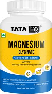 TATA 1mg Magnesium Glycinate Tablets | For Muscle Recovery, Sleep & Nerve Health