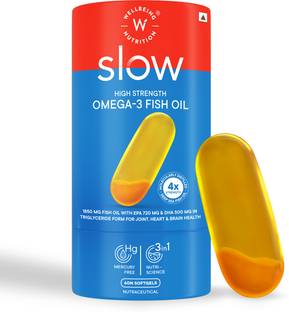 Wellbeing Nutrition Slow 4x Strength Omega 3 Fish Oil 1850mg, Softgels