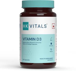 HEALTHKART HK Vitals Vitamin D3 (600 IU), for Bone Health, Muscle Strength & Immunity
