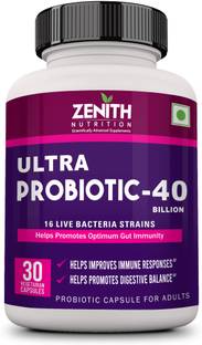 Zenith Nutrition Ultra Probiotic- 40 Billion CFU's - 16 strains - 30 Veg Capsules