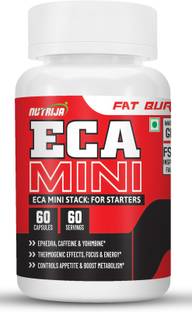 NutriJa ECA MINI STACK : Ephedra, Caffeine, Yohimbine - 60 Capsules