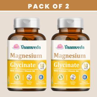 Vaamveda Magnesium Glycinate Supplement Capsule | Calcium Magnesium Vitamin B6