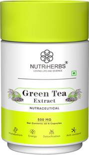Nutriherbs Green Tea Capsule | Supplement for Antioxidants & Weigh Loss for Men & Women