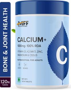 MyFitFuel Calcium 1000mg (120 Tablets)+ Vitamin D3, K2 (MK7), Zinc, Magnesium & Cissus