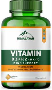 Divya Himalayan Vitamin D3 K2 MK7 | Vitamin D3 Tablets Lichen Source | Vitamin D Supplements