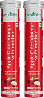 Neuherbs Apple Cider Vinegar 20 effervescent tablets For Weight Loss (Pack Of 2)