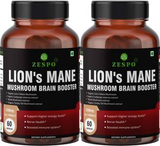 ZESPO Organic Lions Mane Mushroom- Brain Booster, Nerve growth, Natural energy booster