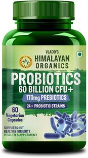 Vlado's Himalayan Organics Probiotics Supplement 35 Billion CFU for women & men, 16 Strains with Prebiotics