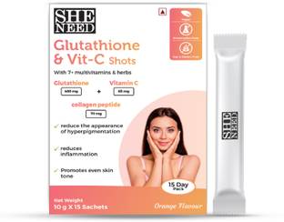 SheNeed Glutathione & Vitamin C Shots 10 Gm X 15 Sachets