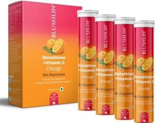 blushlin Glutathione Effervescent Tablet 500mg for Clear , Youthful glowing Skin