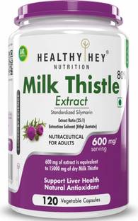 HealthyHey Nutrition Milk Thistle Extract 600 Mg -120 Vegetable Capsules