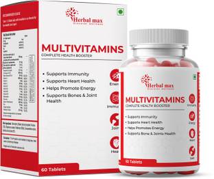 Herbal max Multivitamins with Immunity Boosters, for Energy, Heart, Bones & Joint Health