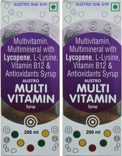 AUSTRO SHE SYP. Multivitamin Multimineral Syrup Tonic With Folic Acid,Niacinamide, B12 (2*200ml)