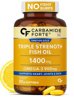 CARBAMIDE FORTE Triple Strength Fish Oil Omega 3 Capsules 1400mg for Heart & Joint Health