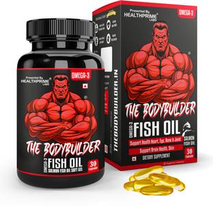 HEALTHPRIME LABS The Bodybuilder Omega 3 Fish Oil 1000mg with EPA+DHA for Heart & Muscle Health