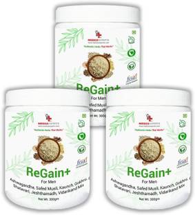 MedicoExperts ReGain+ Ashwagandha Safed Musli Kaunch Gokhru Shatavari Jeshthamadh & Vidarikand