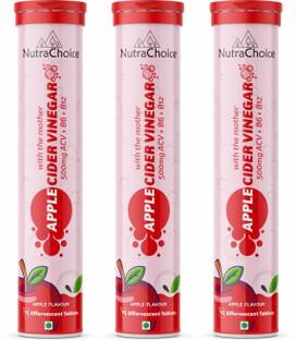 NutraChoice Apple Cider Vinegar for Weight Loss with Mother -45 Effervescent Tablets