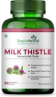 Simply Herbal Silymarin Milk Thistle Capsules 500mg for Liver Support & Detox Supplements