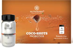 Nutriherbs COCO SHOTS | Gut Health Supplement with Extra Virgin Coconut Oil & Probiotics