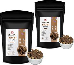 BRALCON Mulethi Stick For Eating-100g(Pack of 2)|Liquorice Roots| Licorice Roots/ Sticks