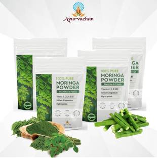 Ayurvachan 100 % Pure Organic Moringa Leaf Powder | Drumstick Leaf Powder | Oleifera