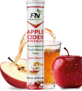 Floral Nutrition Apple Cider Vinegar 20 Effervescent Weight Loss tablet with Vitamin C Vinegar
