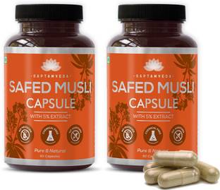 Saptamveda 100% Organic Safed Musli Capsules