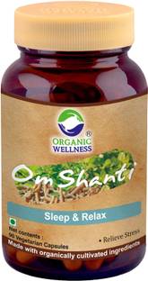 ORGANIC WELLNESS Om-Shanti Ayurvedic Capsule Peaceful Sleep Calm Nervous System Relieve Stress