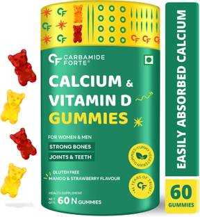 CARBAMIDE FORTE Calcium + Vitamin D Gummies for Adults | Calcium Gummies for Stronger Bones