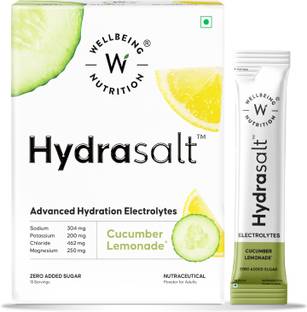 Wellbeing Nutrition Hydrasalt Electrolyte Drink, Cucumber Lemonade, 15 Sachets