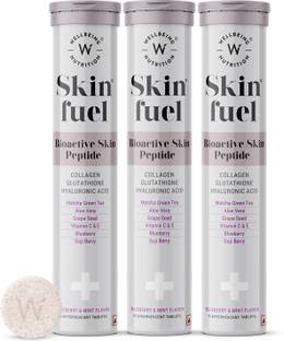Wellbeing Nutrition Skin Fuel | L Glutathione Collagen Tablets with Hyaluronic Acid for Glowing skin