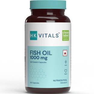 HEALTHKART Vitals Fish Oil 1000mg with 180mg EPA &120mg DHA,for Joints & Heart Health