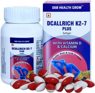 DEB HEALTH GROW DCALLRICH K2-7 PLUS 1000Mg Vitamin D3.Zinc & Calcium+Megnesium