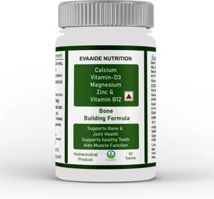 EVAAIDE Calcium, Vitamin D3, Magnesium, Zinc, Vit-B12 for bone & joint health_60T