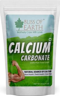 Bliss of Earth Calcium Carbonate Powder Food Grade For Strong Bones Teeth Natural Antacid