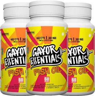 gayor essentials ?ish Oil |Omega 3 Fatty Acids,1000 mg,460mg EPA & 380mg DHA, Lab Tested