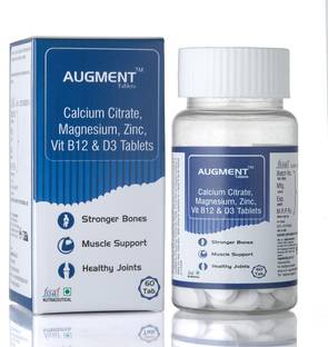 AUGMENT Calcium Citrate Tab. with Magnesium,Zinc,B12 & D3 for Bones,Muscles & Joints