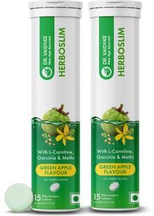 DR. VAIDYA'S Herboslim Effervescent Green Apple Flavour