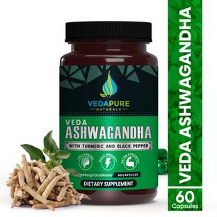 vedapure naturals Raw Ashwagandha (Withania Somnifera)-Anxiety & Stress Relief, Energy & Endurance -