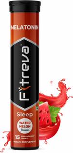 Fitreva Melatonin 15 Effervescent Tablets for Restful Sleep - Watermelon Flavor